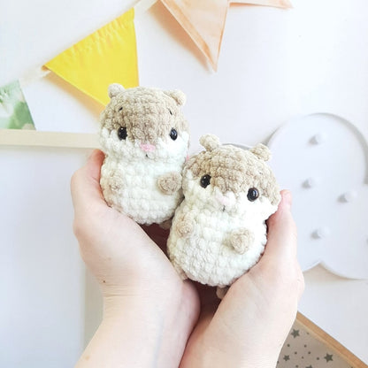 Crochet PATTERN Hamster, no sew, Amigurumi tutorial PDF in English