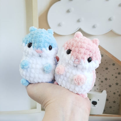 Crochet PATTERN Hamster, no sew, Amigurumi tutorial PDF in English