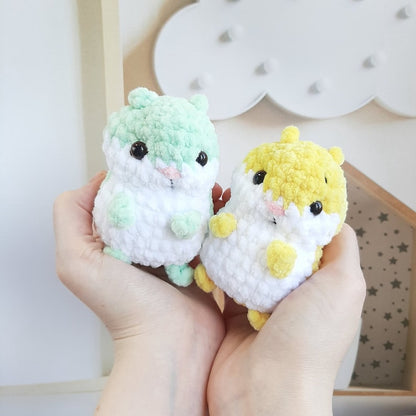 Crochet PATTERN Hamster, no sew, Amigurumi tutorial PDF in English