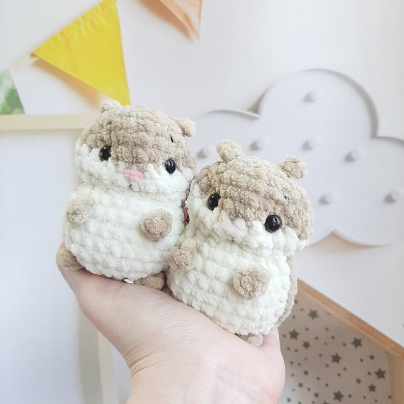 Crochet PATTERN Hamster, no sew, Amigurumi tutorial PDF in English