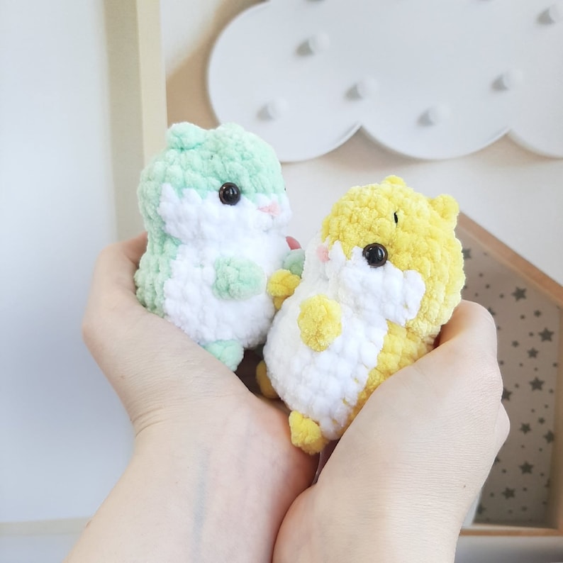 Crochet PATTERN Hamster, no sew, Amigurumi tutorial PDF in English