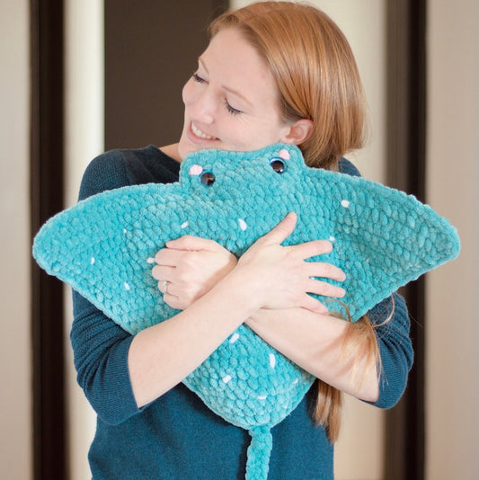 PATTERN: Plush Ruby Ray the Mega Ray pattern - amigurumi huge stingray pattern