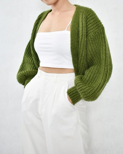 Ribbed cardigan pattern, Modern crochet cardigan