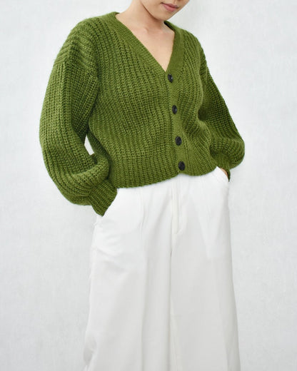 Ribbed cardigan pattern, Modern crochet cardigan