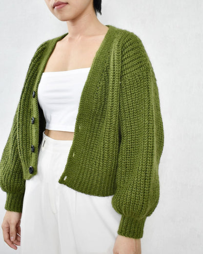 Ribbed cardigan pattern, Modern crochet cardigan