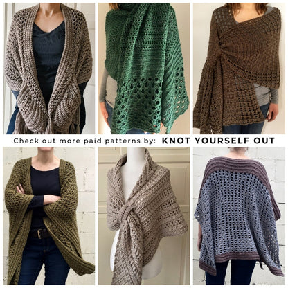 Boho Crochet Shawl with Pockets and Fringe | EASY Womens Scarf Pattern