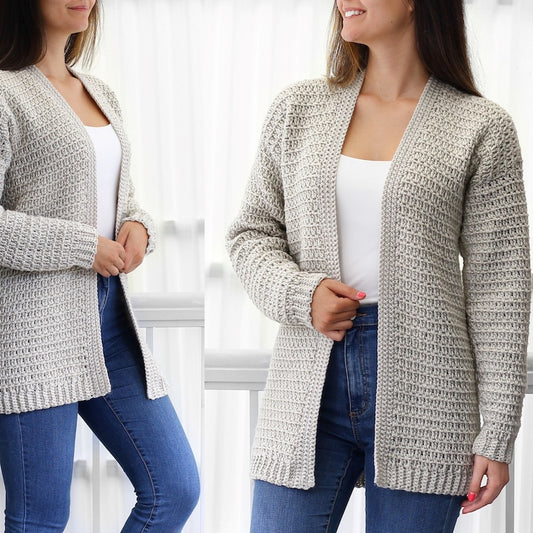 OLIVIA Crochet cardigan pattern top PDF- sweater women crochet pattern-7 sizes XS-3XL