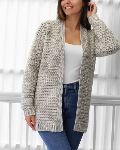 OLIVIA Crochet cardigan pattern top PDF- sweater women crochet pattern-7 sizes XS-3XL