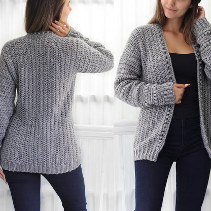 ANDREA Crochet cardigan pattern PDF-Women crochet pattern-7 sizes XS-3XL