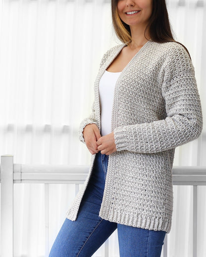 OLIVIA Crochet cardigan pattern top PDF- sweater women crochet pattern-7 sizes XS-3XL