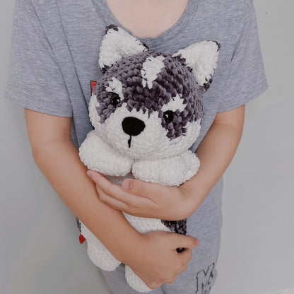 Crochet dog pattern : Little Archer the Husky puppy