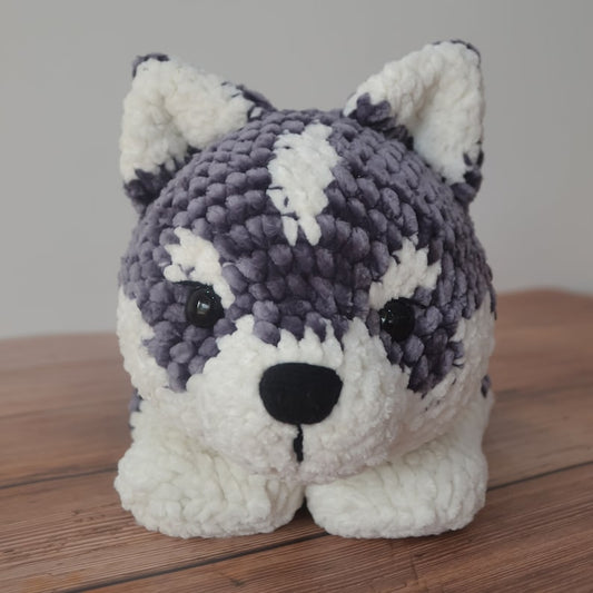 Crochet dog pattern : Little Archer the Husky puppy