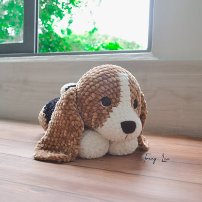 Crochet dog pattern : Little Bailey the Beagle puppy