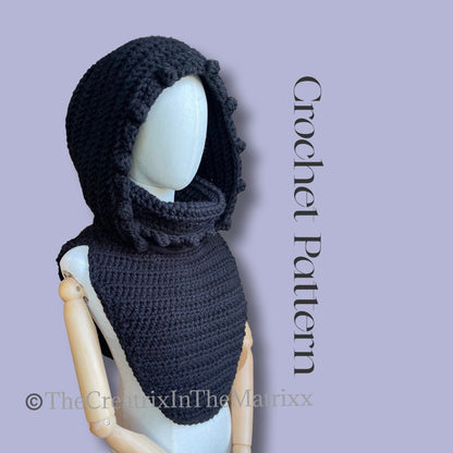 Tiktok Hooded Cowl | hooded cowl with panels | English and French