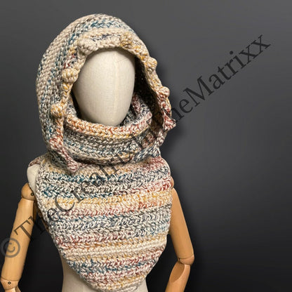 Tiktok Hooded Cowl | hooded cowl with panels | English and French