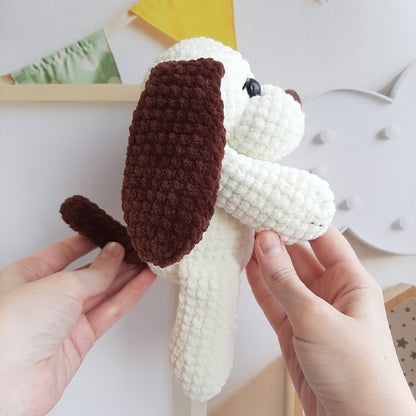 Crochet PATTERN dog, Amigurumi tutorial PDF in English