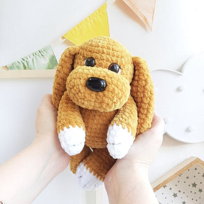 Crochet PATTERN dog, Amigurumi tutorial PDF in English