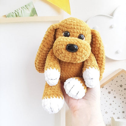 Crochet PATTERN dog, Amigurumi tutorial PDF in English