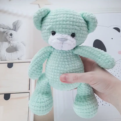 Crochet PATTERN bear, Amigurumi tutorial PDF in English