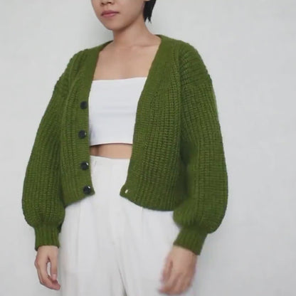 Ribbed cardigan pattern, Modern crochet cardigan